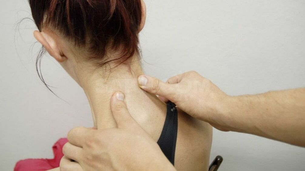 Cervical massage to relax muscles and increase blood circulation.